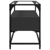 Schwarzer TV-Schrank mit Glasplatte Scordili 80x35x51cm (Holz)