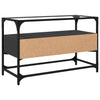 Schwarzer TV-Schrank mit Glasplatte Scordili 80x35x51cm (Holz)