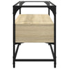 Sonoma Eiche TV-Tisch Glasplatte Scordili 80x35x51cm (Holz)