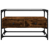 Räuchereiche TV-Tisch Glasplatte Scordili 80x35x51cm (Holz)