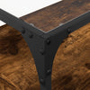 Räuchereiche TV-Tisch Glasplatte Scordili 80x35x51cm (Holz)