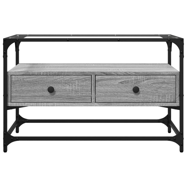 Harmaa tv-taso lasinen pöytälevy Scordili 80x35x51cm (puinen)