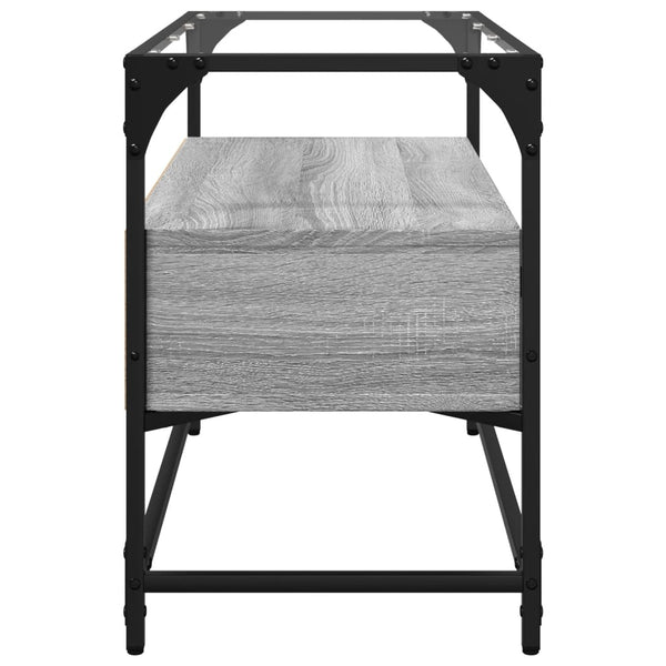 Harmaa tv-taso lasinen pöytälevy Scordili 80x35x51cm (puinen)