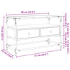 Harmaa tv-taso lasinen pöytälevy Scordili 80x35x51cm (puinen)