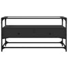 Schwarzer TV-Schrank mit Glasplatte Scordili 98x35x51cm (Holz)