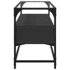 Schwarzer TV-Schrank mit Glasplatte Scordili 98x35x51cm (Holz)