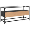 Schwarzer TV-Schrank mit Glasplatte Scordili 98x35x51cm (Holz)
