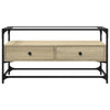 Sonoma Eiche TV-Möbel Glasplatte Scordili 98x35x51cm (Holz)