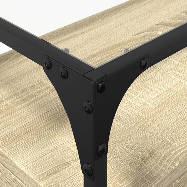 Sonoma Eiche TV-Möbel Glasplatte Scordili 98x35x51cm (Holz)