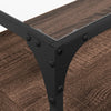 Braunes Eichenholz TV-Board Scordili 98x35x51cm mit Glasplatte (Holz)