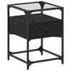 Schwarze Nachttische Karie 40x40x55cm (2 Stück Holz)