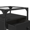 Schwarze Nachttische Karie 40x40x55cm (2 Stück Holz)