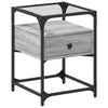 Nachttisch Karie, grau, 40x40x55cm (Holz)