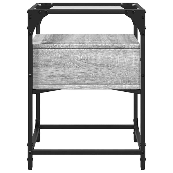 Nachttisch Karie, grau, 40x40x55cm (Holz)