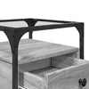 Nachttisch Karie, grau, 40x40x55cm (Holz)