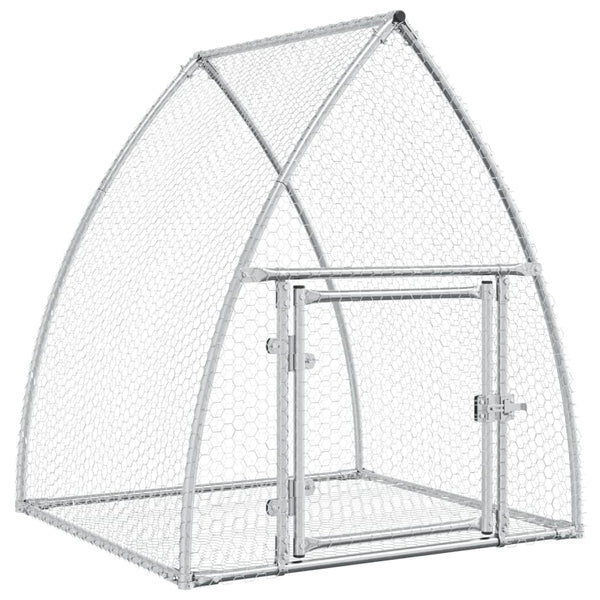 Silberner Kaninchenkäfig Susane 100x105x120cm (verzinkter Stahl)