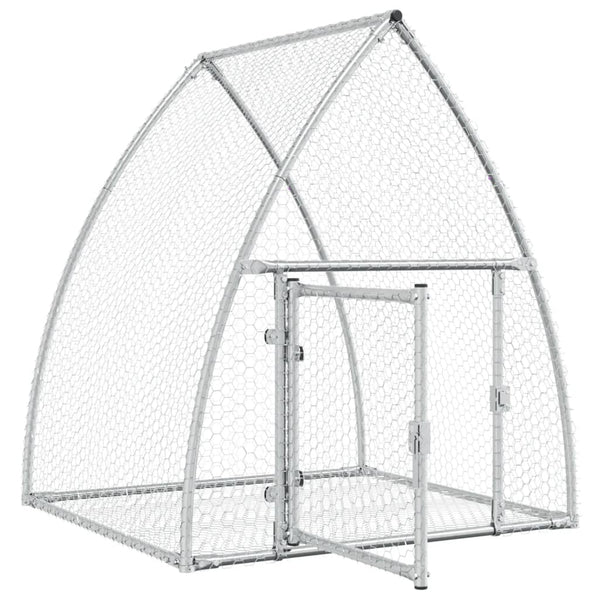 Silberner Kaninchenkäfig Susane 100x105x120cm (verzinkter Stahl)