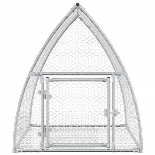 Silberner Kaninchenkäfig Susane 100x105x120cm (verzinkter Stahl)