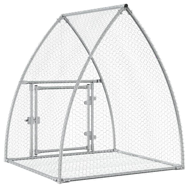 Silberner Kaninchenkäfig Susane 100x105x120cm (verzinkter Stahl)