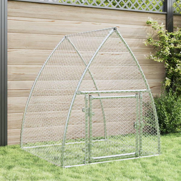 Silberner Kaninchenkäfig Susane 100x105x120cm (verzinkter Stahl)