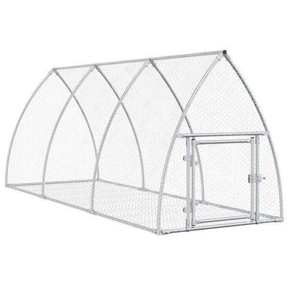 Silberner Kaninchenstall Susane 300x105x120cm (verzinkter Stahl)
