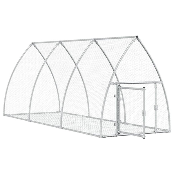 Silberner Kaninchenstall Susane 300x105x120cm (verzinkter Stahl)
