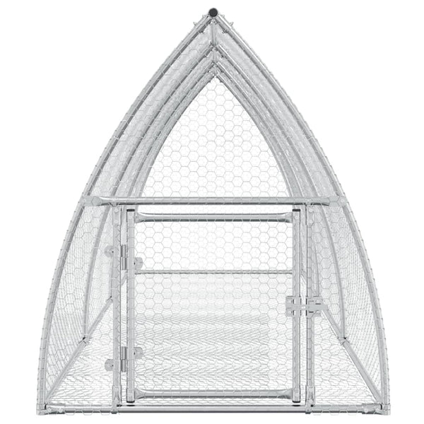 Silberner Kaninchenstall Susane 300x105x120cm (verzinkter Stahl)