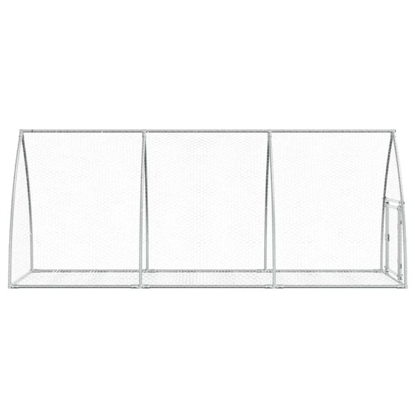 Silberner Kaninchenstall Susane 300x105x120cm (verzinkter Stahl)