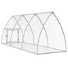 Silberner Kaninchenstall Susane 300x105x120cm (verzinkter Stahl)