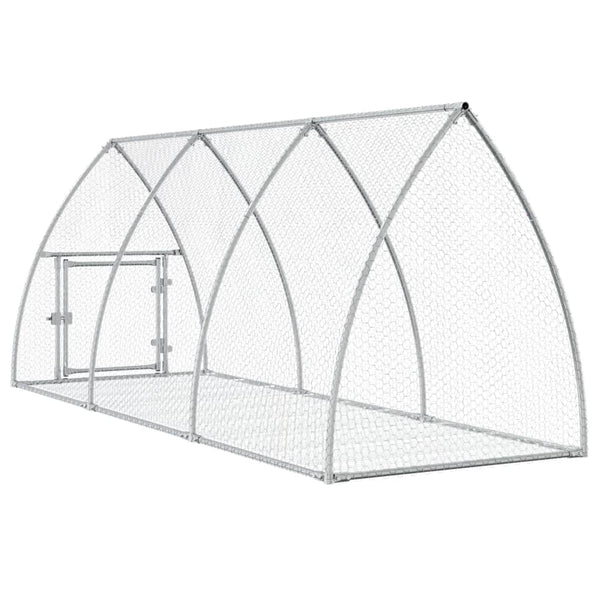 Silberner Kaninchenstall Susane 300x105x120cm (verzinkter Stahl)