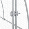 Silberner Kaninchenstall Susane 300x105x120cm (verzinkter Stahl)
