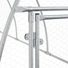 Silberner Kaninchenstall Susane 300x105x120cm (verzinkter Stahl)