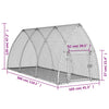 Silberner Kaninchenstall Susane 300x105x120cm (verzinkter Stahl)