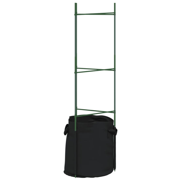 Tomatenkäfig mit Pflanzbeutel Dunarica 116cm (4 Stk. Stahl und PP)