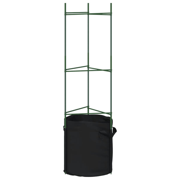 Tomatenkäfig mit Pflanzbeutel Dunarica 116cm (4 Stk. Stahl und PP)