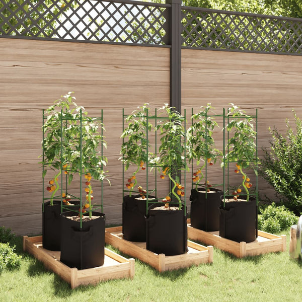Tomatenkäfig mit Pflanzbeutel Dunarica 116cm (6 Stück Stahl und PP)