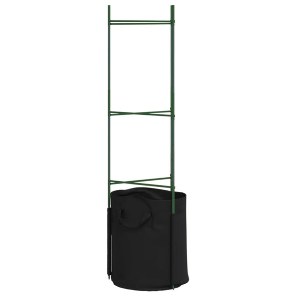 Tomatenkäfig mit Pflanzbeutel Dunarica 116cm (6 Stück Stahl und PP)