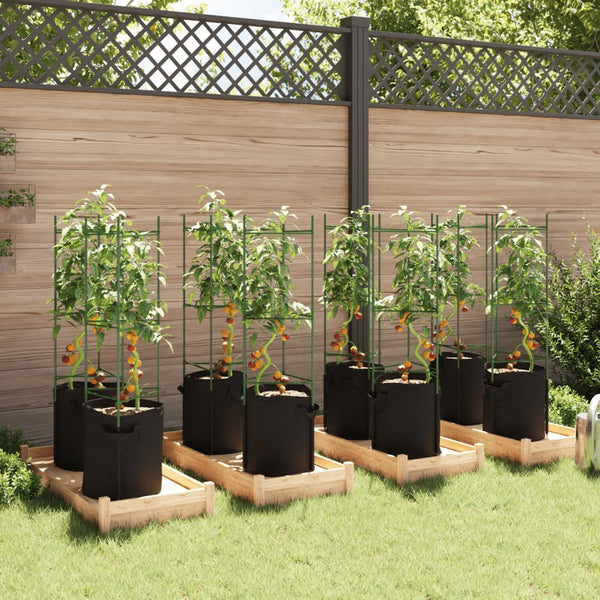 Tomatenkäfig mit Pflanzbeutel Dunarica 116cm (8 Stk. Stahl und PP)
