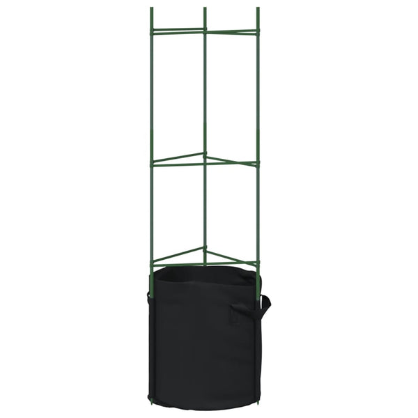 Tomatenkäfig mit Pflanzbeutel Dunarica 116cm (8 Stk. Stahl und PP)