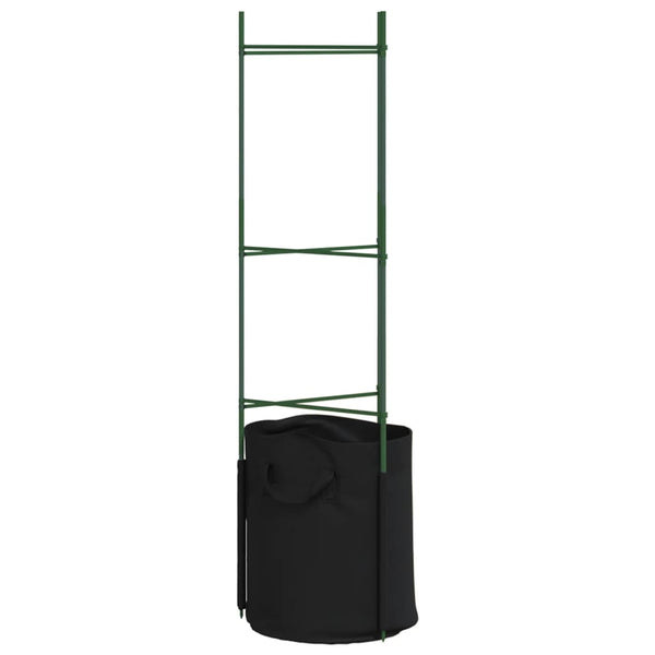 Tomatenkäfig mit Pflanzbeutel Dunarica 116cm (8 Stk. Stahl und PP)