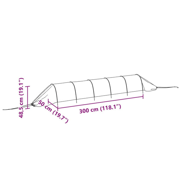 Schwarze Netztunnel (3 Stk. Stahl und Polyethylen) von Badin