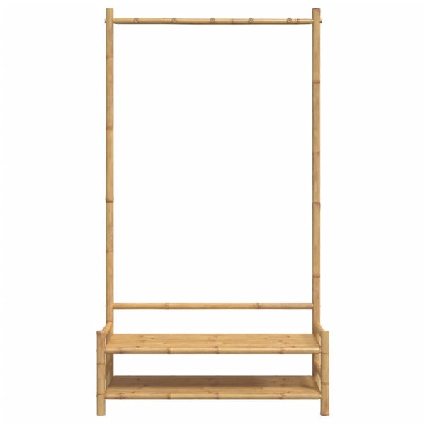 Kleiderständer mit Regalen Priscilia 103x40x183cm (Bambus)