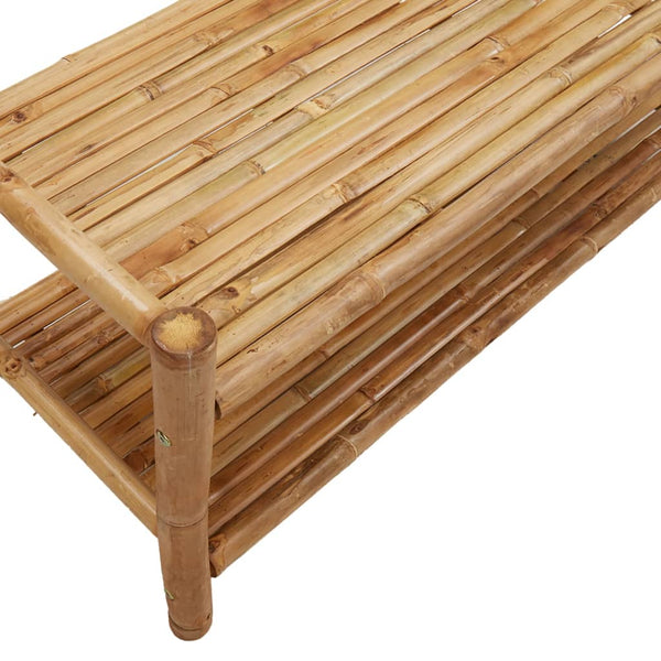 Kleiderständer mit Regalen Priscilia 103x40x183cm (Bambus)