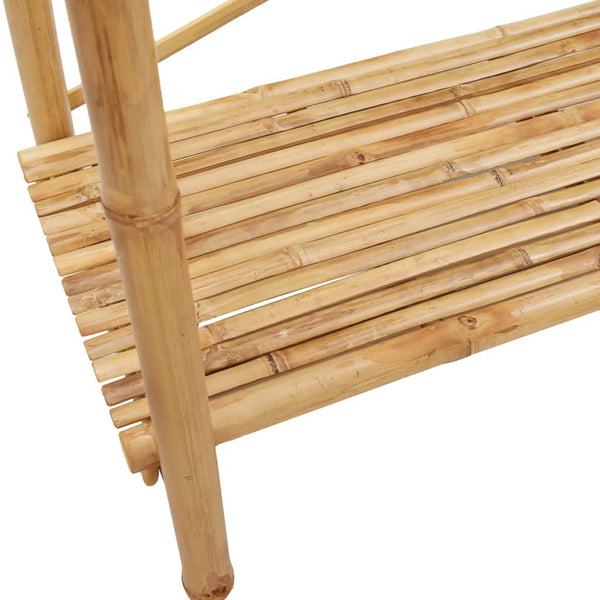 Kleiderständer mit Regal Abdulla 102x50x190cm (Bambus)