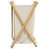 Cremefarbener Wäschekorb Craiut 41,5x36x63,5cm (Bambus)