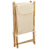 Cremefarbener Wäschekorb Craiut 41,5x36x63,5cm (Bambus)