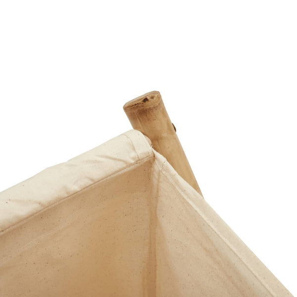 Cremefarbener Wäschekorb Craiut 41,5x36x63,5cm (Bambus)