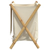 Cremefarbener Wäschekorb Craiut 45x55x63,5cm (Bambus)