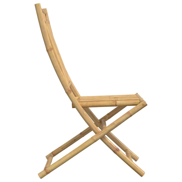 Klappbarer Gartenstuhl Budomir 46x66x99cm (2 Stück Bambus)