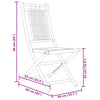 Klappbarer Gartenstuhl Budomir 46x66x99cm (2 Stück Bambus)